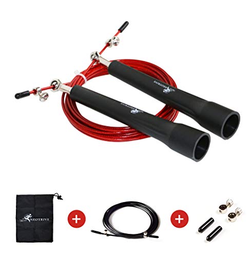 Neotrive Corde à Sauter Crossfit Fitness Double Under Speed Rope Jumping Skipping Rope Fitness Homme Femme