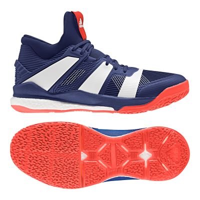 adidas Stabil X Mid, Chaussures de Handball Homme, Multicolore (Tinmis/Ftwbla/Rojsol 000), 50 EU