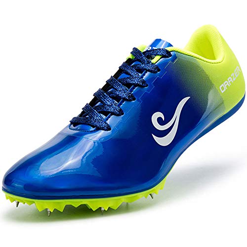 MengXX Chaussures d'athlétisme Pointes Chaussures d'entraînement Unisexe légères antidérapantes (36 EU,Bleu)