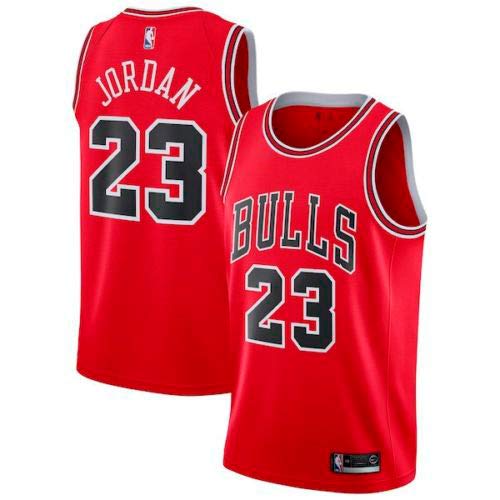 Zhao Xuan Trade Taureaux Jersey Champion NBA Vintage Jersey Michael Jordan Maillot Swingman Basketball Mesh # 23 de Chicago (Rouge, XXL)