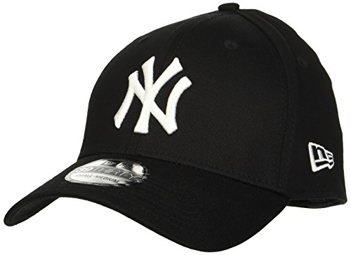 New Era MLB Basic NY Yankees 39THIRTY Stretch Back Black Casquette Homme, Noir, FR : S-M (Taille Fabricant : S-M)
