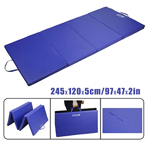 CCLIFE Tapis de Gymnastique Epais - Matelas Gymnastique - Tapis Sol Gymnastique - Tapis Gymnastique Pliable, Size:245x120x5cm