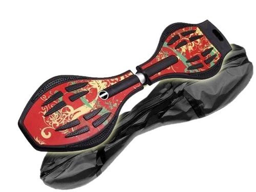 MAXOfit Waveboard Pro XL « Hot pepper», jusqu‘à 95 kg, avec housse et roues lumineuses (14005)