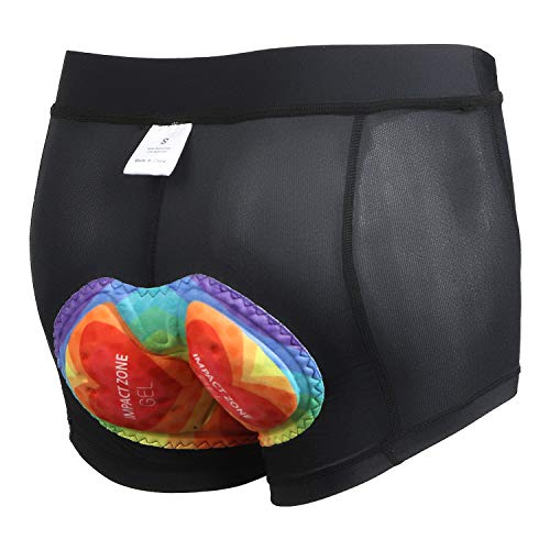 SKYSPER Caleçon de Cyclisme pour Femme avec Gel 3D Rembourré sous-Vêtements Shorts de Vélo Respirant Confortable Séchage Rapide Caleçon de Cyclisme pour Vélo de Terrain VTT Vélo de Route S-XXL Noir