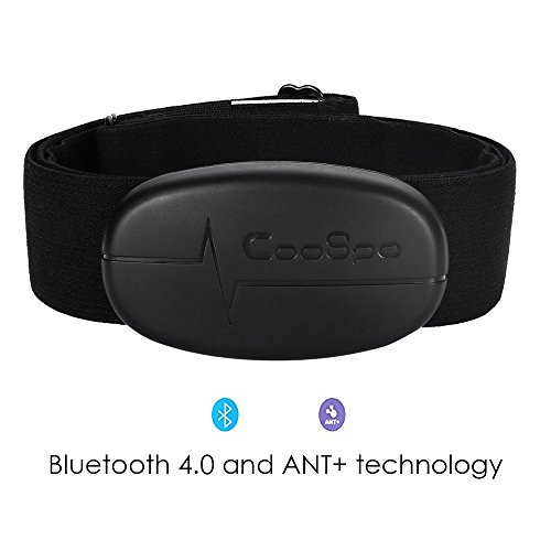 TAOPE Moniteur de fréquence cardiaque Bluetooth 4.0 et ANT + avec sangle de poitrine souple pour iPhone et Android