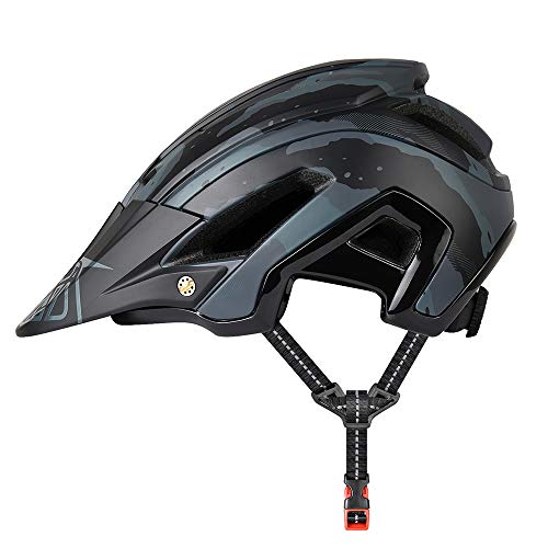 Yiesing Casque de Vélo, Light Mountain Bike Casque 300g 56-60cm avec Pare-Soleil Amovible, Réglage réglable, 15 Vetns VTT Casque pour Homme et Femme Adulte