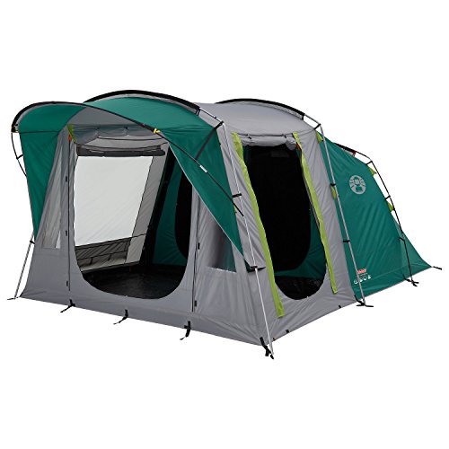 Coleman Tente Oak Canyon 4, grande tente de camping avec 2 chambres, toile de tente 4 personnes avec Technologie BlackOut Bedroom, tente familiale 4 places, tente tunnel, 100% imperméable