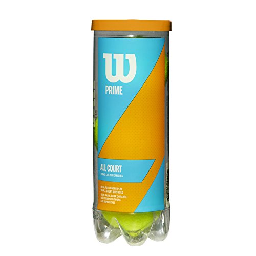 Wilson Balles de Tennis, Prime All Court, Boîte de 3, pour tous les Revêtements, Jaune, WRT102200