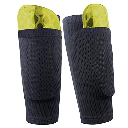 Dokpav Football Protège-Tibia Chaussettes, Manches Double Couche Protège-Tibias Respirant pour Enfant Adolescent Adulte - Football Jeux débutant ou Elite athlétisme-Pas de Protège-Tibia en Plastique