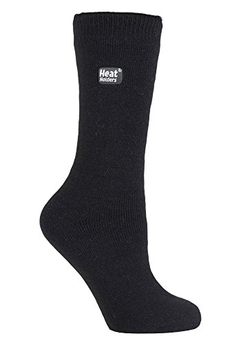 HEAT HOLDERS Lite - Femme chaudes thermiques Chaussettes décontractée en 5 couleurs, 37-42 Eur. (noir)