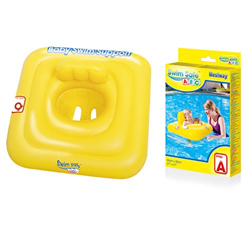 Bestway - Bouée siège gonflable pour bébé carrée, 69 x 69 cm