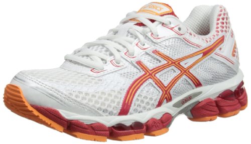 ASICS gEL cUMULUS t3C5N 15 chaussures de course pour femme, Blanc - Weiß (Weiß / rot), 35,5