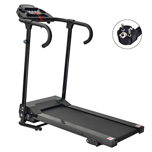 MUSESHOP Tapis Roulant électrique Pliable Tapis de Course Appareil de Remise en Forme Stowable Compact avec écran LCD et Support Tablette, 12 programmes 1-10km / h en Cours de Formation pour