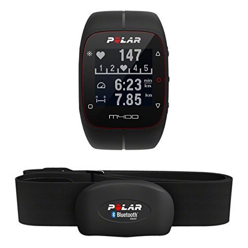 Polar M400 Montre GPS de course à pied, Avec ceinture cardiaque, Noir