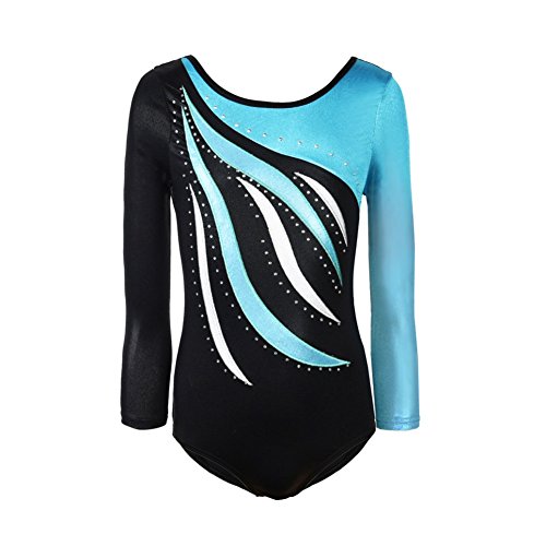 BOBORA Enfant Manches Longues Dancewear Vetements de Gymnastique Bodysuit Ballet Justaucorps