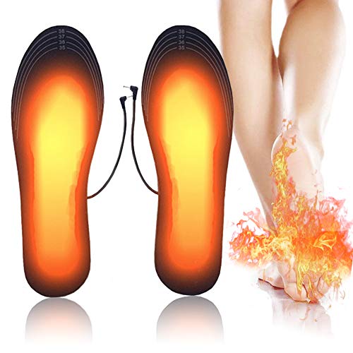 Semelles Chauffantes de chaussures avec Télécommande USB Rechargeable pour  Thermiques d'Hiver pour Sports d'Extérieur