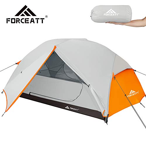 Forceatt Camping Tente 2 Personnes, 3-4 Saison Imperméable & Anti-Insectes & VentiléeTente, avec Installation Facile, pour Outdoor Camping, Randonnée