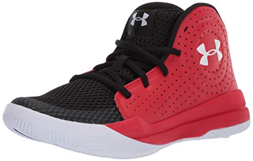 Under Armour Grade School Jet 2019, Chaussures de Basketball Mixte Enfant, Rouge (Red/Black/White (601) 601), 38.5 EU