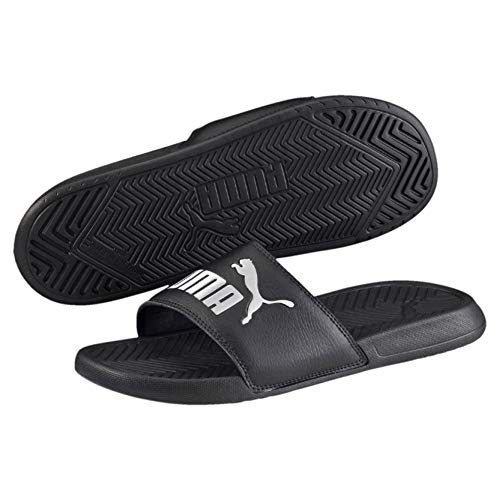 PUMA Popcat', Chaussures de Plage & Piscine Mixte Adulte, Black-Black-White, 47 EU