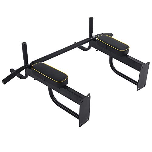 lahomie Barre de Traction Murale, Barre de Fitness pour Le Haut du Corps avec Poignée Antidérapante et Coussinet en Mousse pour Coude, Capacité de Charge Maximale 180kG