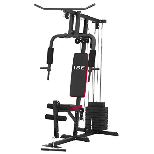 ISE Station de Musculation Banc de Musculation Multifonction avec Poids SY-4002