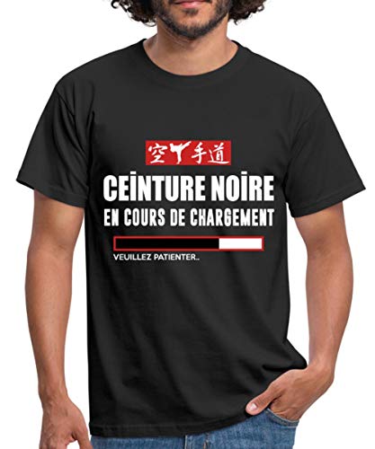 Karaté Ceinture Noire en Cours T-Shirt Homme, M, Noir