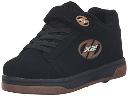 Heelys X2 Dual Up, Chaussures Deux Roues garçon, Noir (Black/Gum), 34 EU