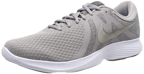 Nike Revolution 4 EU', Chaussures de Running Homme, Gris (Atmosphere Grey/MTLC Pewter/Thunder Grey/Lt Current Blue/White), 42 EU