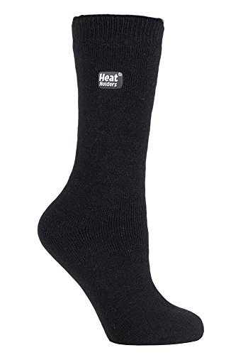 HEAT HOLDERS Ultra Lite - Femme Fines et Chaudes Polaires Hiver Chaussettes Thermiques (37-42 Eur, Black)