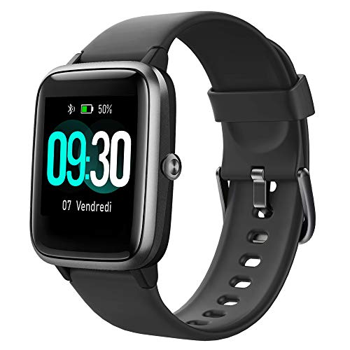 YAMAY Montre Connectée Femmes Homme Smartwatch Tactile Bracelet Connecté Etanche Sport Podometre Cardio Montre Intelligente Vibrante Fitness Tracker Marche Course à Pied Running pour Android iOS