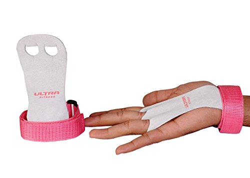 Ultra Fitness Protection gymnastique pour garçons garçons, cuir texturé, gants de sport pour les tractions, Rose, Medium