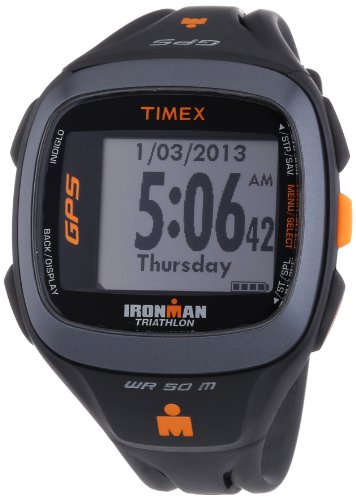 Timex - T5K742HE - Ironman Run Trainer 2.0 - Montre GPS Homme - Bracelet Résine - Alarme/Chronomètre - Moniteur de fréquence cardiaque