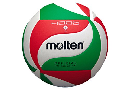 Molten V5M4000 Ballon de volley-ball Blanc/vert/rouge Taille 5