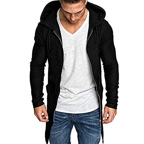 Hommes Pullover Pull à Capuche Hoodie Sweat Veste Basic Manche Longue Oversize Shirt Sweater Homme Casual Sweat à Capuche T-Shirts Tops Pull Cardigan Fermeture éclair