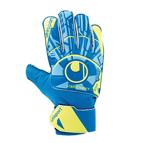 Uhlsport Control Starter Soft Gants de gardien de but Mixte Adulte, Radar Bleu/Jaune Fluo/Noir, FR Unique (Taille Fabricant : 8)