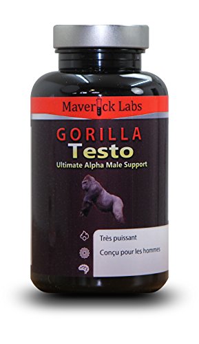 Testostérone de Gorille - Pilules Booster de Testostérone Pour Hommes – Devenez aussi Fort qu’un Gorille Alpha - Pour une Croissance Musculaire Anabolique et Plus (Complètement Légal) - 90 Capsules
