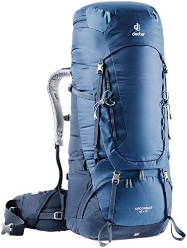 Deuter Aircontact 65 + 10 Sac à Dos Loisir 86 Centimeters 75 Bleu (Midnight-Navy)