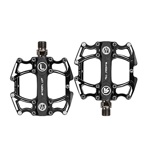 Hokyzam Pédale de Vélo VTT en Alliage d'Aluminium JX001 des Accessoires de Pédale Vélo Antidérapante Une Paire Large Plate-Forme Pédales de Cyclisme pour Pédaler en Montagne.