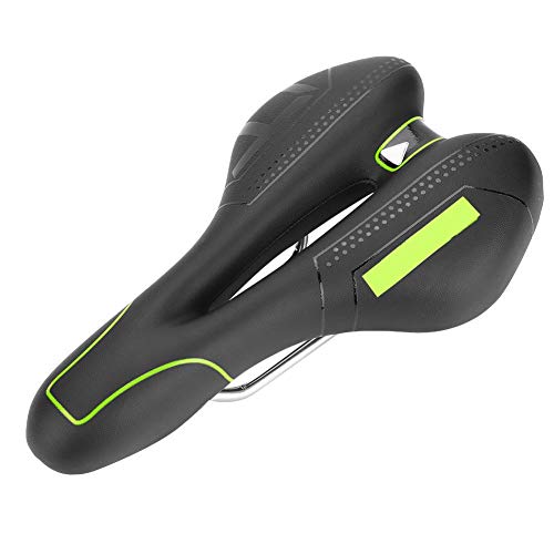 VGEBY1 Selle de Vélo, Siège de Vélo Rembourrée Selle VTT pour Le Confort des Hommes Et des Femmes(Noir + Vert)