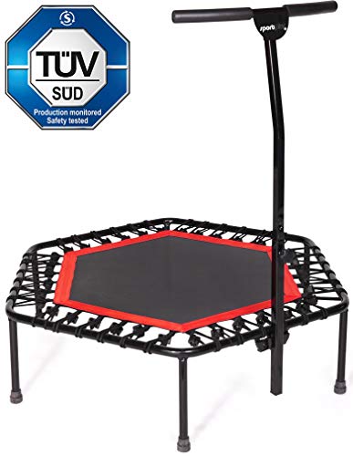 Sportplus - Trampoline de Fitness / Gymnastique - Système de Cordes Bungee - Ø 126 cm - Parfait pour l'Intérieur - Caches Rebords incl. - Poids de l'Utilisateur jusqu'à 130 kg - Sécurité Contrôlée