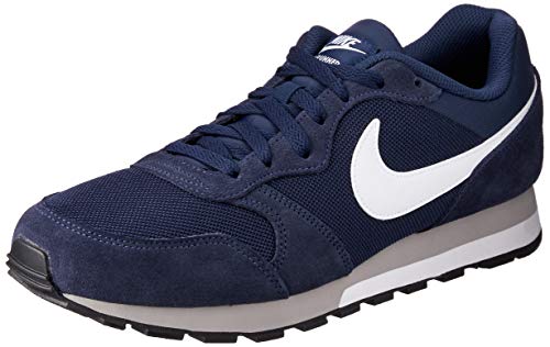 Nike MD Runner 2, Baskets mode homme - Bleu (Midnight Navy/White-Wolf Grey 410), 42 EU