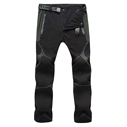 SUKUTU Pantalon de Sport léger, imperméable, Respirant et à séchage Rapide pour Homme, Pantalon pour randonnée à la Montagne, Pantalon Cargo, SU001 (M (Taille 30'-31'), Gris Noir)