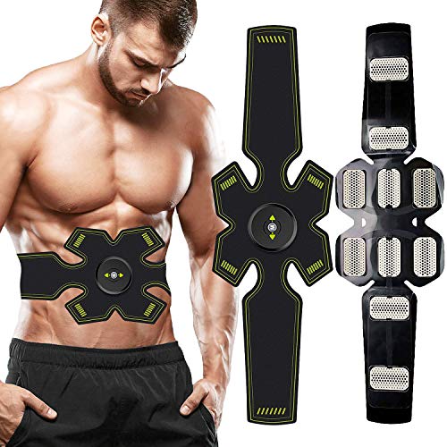 EGEYI Electrostimulateur Musculaire Ceinture Abdominale Electrostimulation, Abdos Appareil Musculation Abdominaux pour Homme Femme, EMS Musculation Electrostimulation Gym Workout Home Bureau