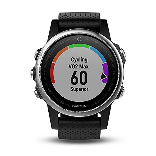 Garmin Fēnix 5S - Montre GPS Multisports Outdoor - Argent avec Bracelet Noir (Reconditionné)