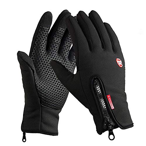 solawill Gants écran Tactile Gants Sports d'extérieur Chaud imperméable Taille réglable Gants d'hiver pour la Course à Pied, Le vélo, Le Ski, la randonnée, la Chasse, l'escalade, Le Camping