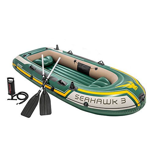 INTEX Bateau gonflable Seahawk 3  vert jaune 2.95m x 1.37m x 0.43m