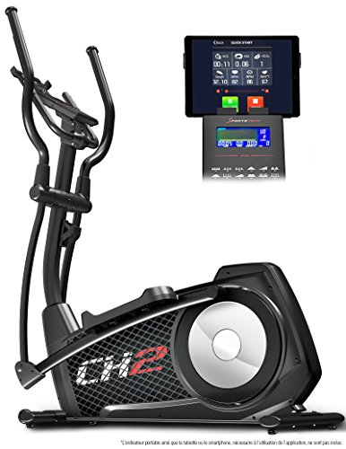 Sportstech Vélo elliptique CX2 Ergomètre avec Commande par Application Smartphone, Poids d’inertie 27 KG, Bluetooth, 24 Niveaux de résistance, Cardio Fitness 12 programmes (CX2)
