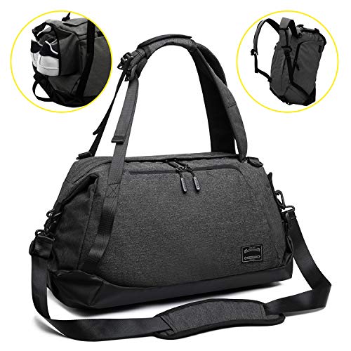 ITSHINY Sac de Sport Homme, Sac à bandoulière de Sport Femmes, Sac à Dos de Voyage Unisexe Duffle Bag Design 3 en 1 avec Compartiment pour Chaussures, léger et résistant à l'eau Grand Format 50L