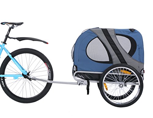 Leonpets Animal Remorque de vélo pour chien Chariot Transporter avec raccord universel bleu 10117