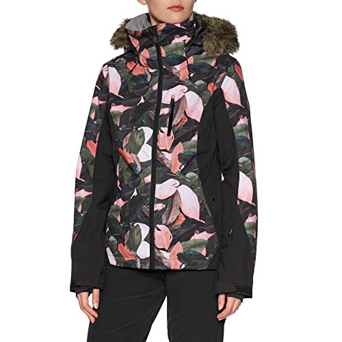 Roxy Jet Premium-Veste de Ski/Snowboard pour Femme, Living Coral Plumes, FR : M (Taille Fabricant : M)